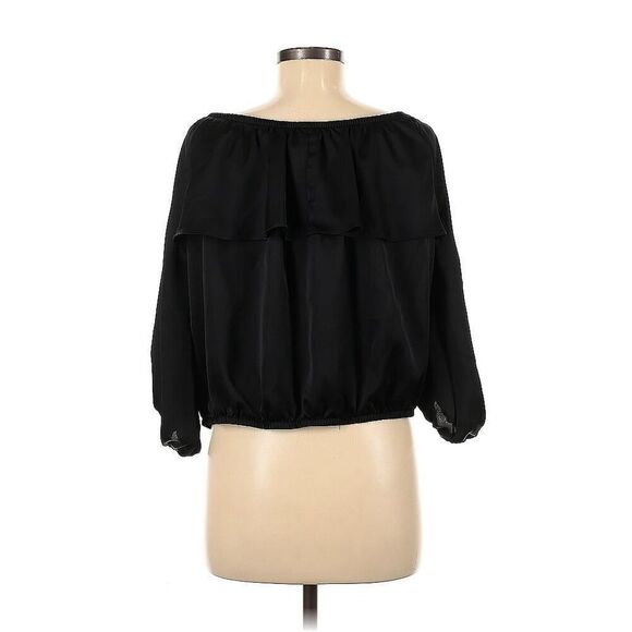 ✨Torrid Off Shoulder Ruffle Black Sz 00 Blouse✨ - Picture 6 of 11